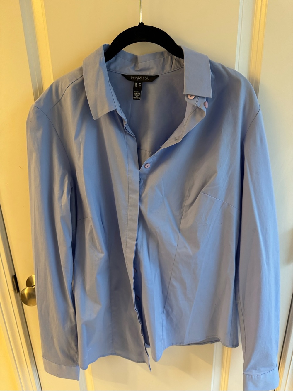 Long Tall Sally Light Blue women’s Button-Down Shirt